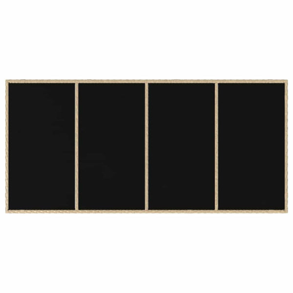 9-teilige Garten Essgruppe Beige Poly-Rattan