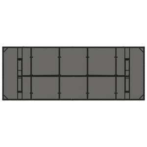 11-teilige Garten Essgruppe Schwarz Poly-Rattan