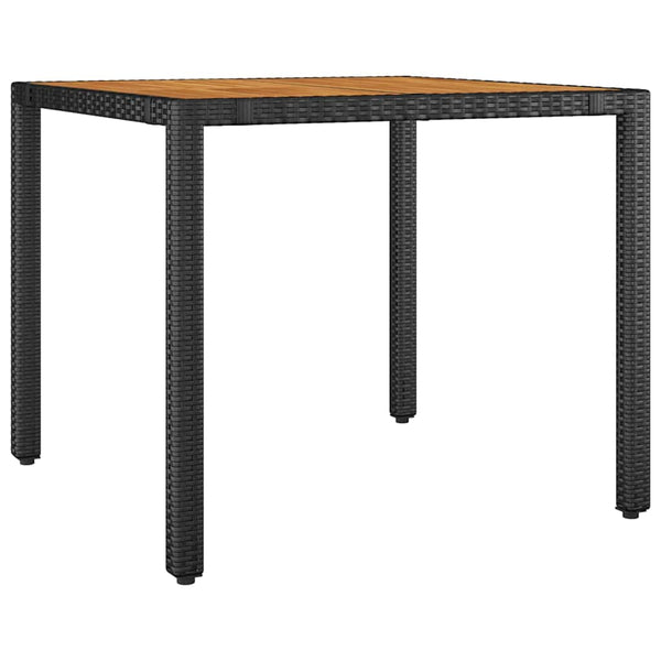 3-teilige Garten Essgruppe Poly-Rattan