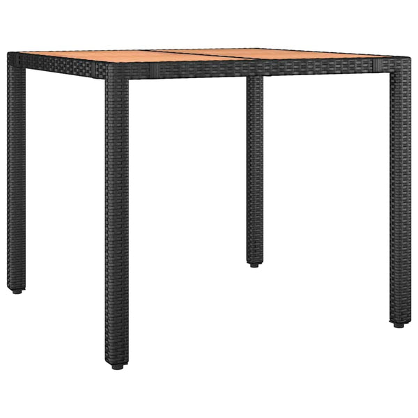 Garten Essgruppe 5-teilig Poly-Rattan Schwarz Braun