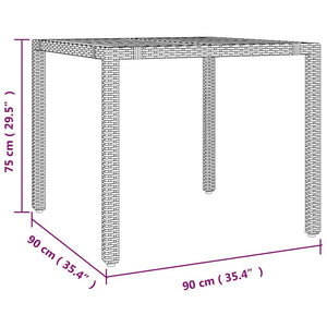Garten Essgruppe 5-teilig Poly-Rattan Schwarz Braun