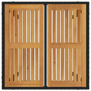 Garten Essgruppe 5-teilig Poly-Rattan Schwarz Braun