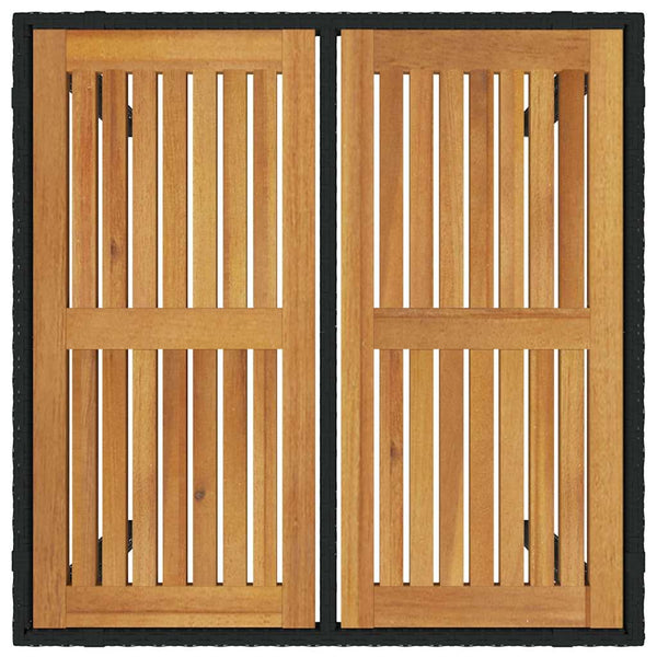 Garten Essgruppe 5-teilig Poly-Rattan Schwarz Braun