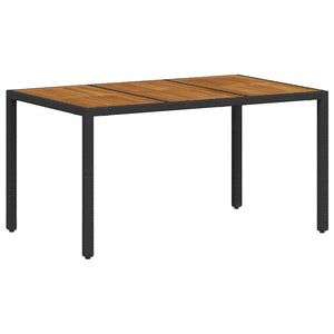 Garten Essgruppe 7-teilig Poly-Rattan Schwarz Braun