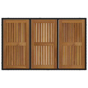 Garten Essgruppe 7-teilig Poly-Rattan Schwarz Braun