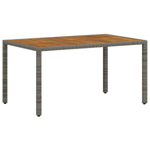 7-teilige Garten Essgruppe Grau Braun Poly Rattan