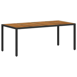 vidaXL Salon de salle à manger de jardin 9 pcs Noir et marron Résine tressée
