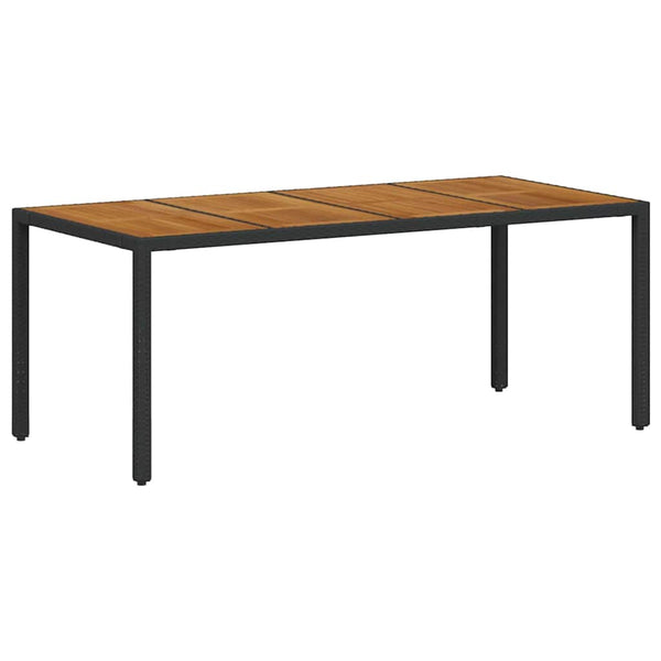 vidaXL Salon de salle à manger de jardin 9 pcs Noir et marron Résine tressée