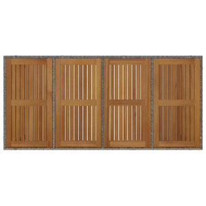 vidaXL Salle à manger de jardin 9 pcs Gris et marron Résine tressée