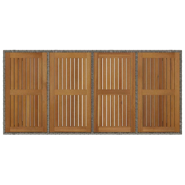 vidaXL Salle à manger de jardin 9 pcs Gris et marron Résine tressée