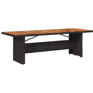 11-teilige Garten Essgruppe Schwarzbraun Poly Rattan