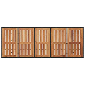 11-teilige Garten Essgruppe Schwarzbraun Poly Rattan