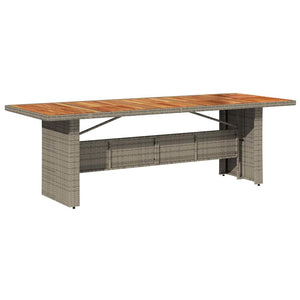 11-teilige Garten Essgruppe Grau-Braun Poly Rattan