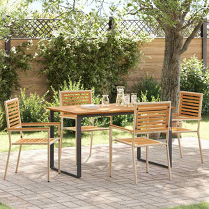 Garten Essgruppe 5-teilig Akazie Beige