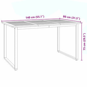 Garten Essgruppe 5-teilig Akazie Beige