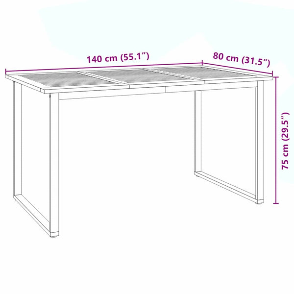 Garten Essgruppe 5-teilig Akazie Beige