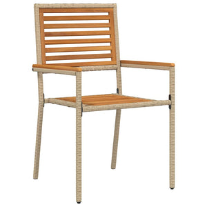 vidaXL Salon de jardin à dîner 4 pcs Beige et marron Résine tressée