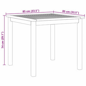 3-teilige Garten Essgruppe Akazie Grau