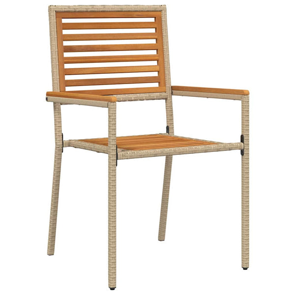 3-teilige Garten Essgruppe Beige Akazie