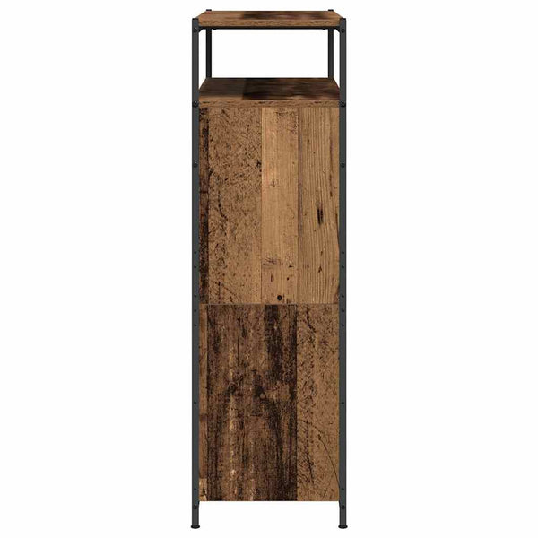 Schuhschrank Altholz mit Regal 100 cm