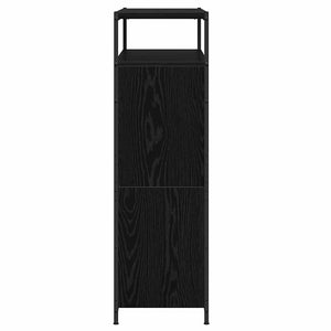 vidaXL Meuble à chaussures avec étagère Noir aspect chêne 100 x 34 x 112 cm