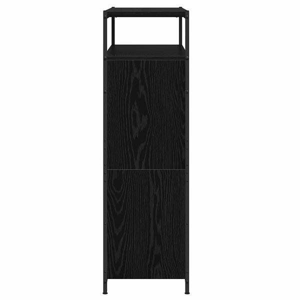 vidaXL Meuble à chaussures avec étagère Noir aspect chêne 100 x 34 x 112 cm