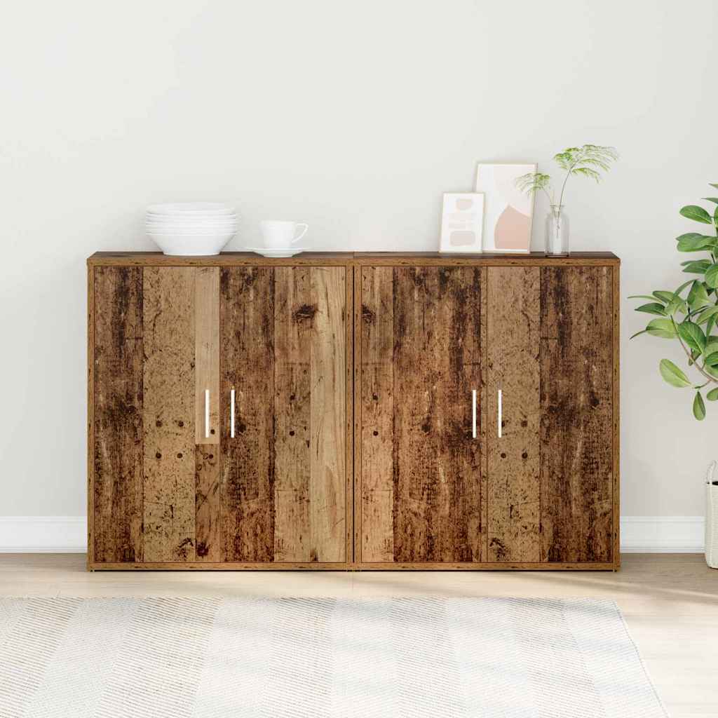Sideboard 2er Set Altholz 60x31x70 cm