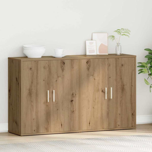 vidaXL Buffet 2 pcs Chêne artisan 60 x 31 x 70 cm Bois d'ingénierie