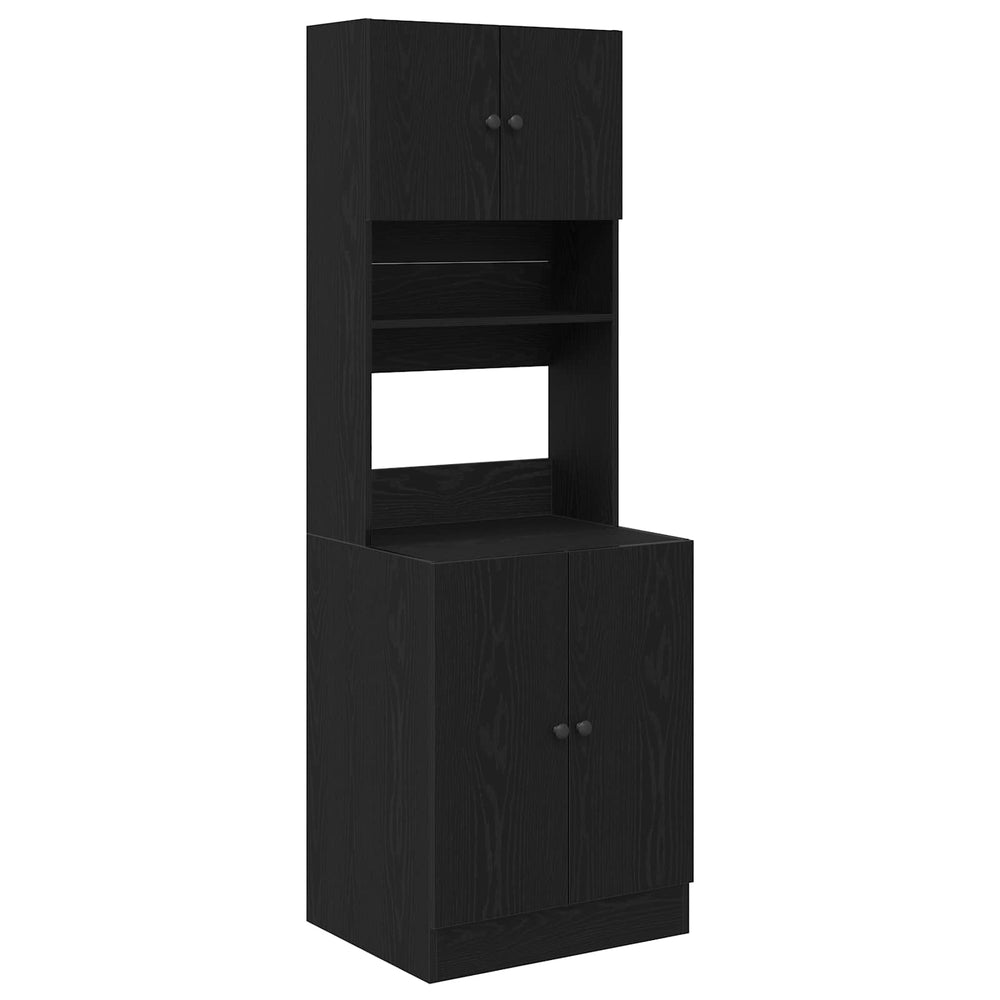 Küchenbuffet 2er Set Schwarz Eiche 180 cm