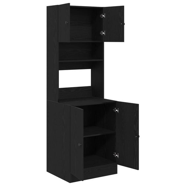 Küchenbuffet 2er Set Schwarz Eiche 180 cm