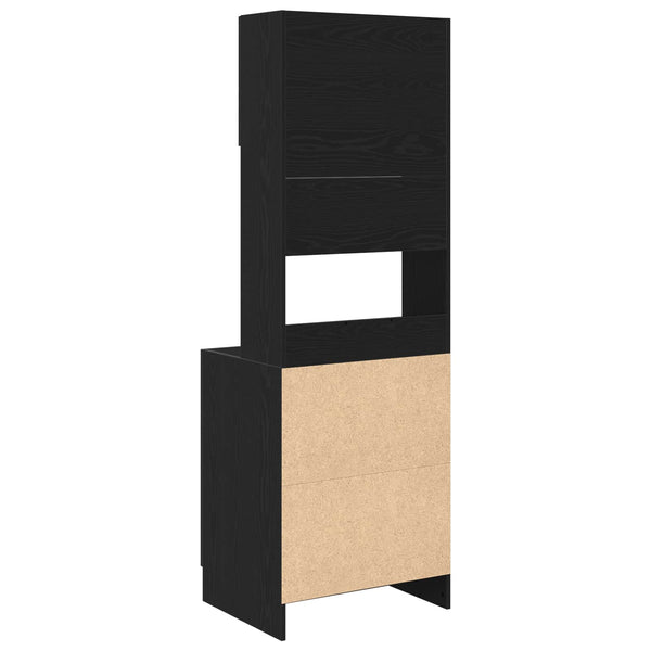 Küchenbuffet 2er Set Schwarz Eiche 180 cm