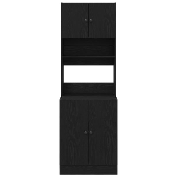 Küchenbuffet 2er Set Schwarz Eiche 180 cm
