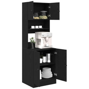 Küchenbuffet 2er Set Schwarz Eiche 180 cm