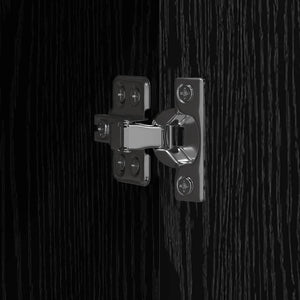 Büroschrank Schwarz Eichenoptik, 60cm