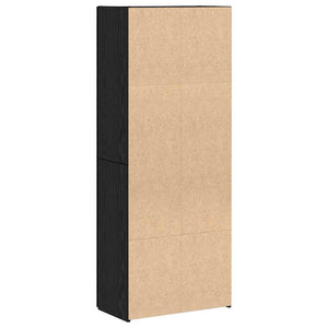 Büroschrank Schwarz Eichenoptik, 60cm