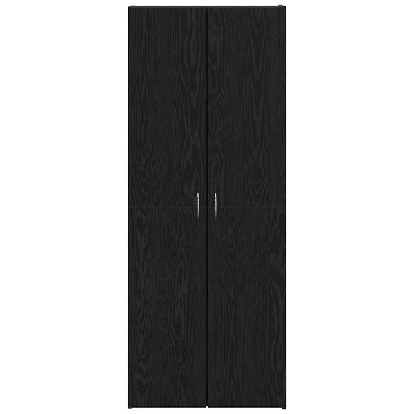 Büroschrank Schwarz Eichenoptik, 60cm