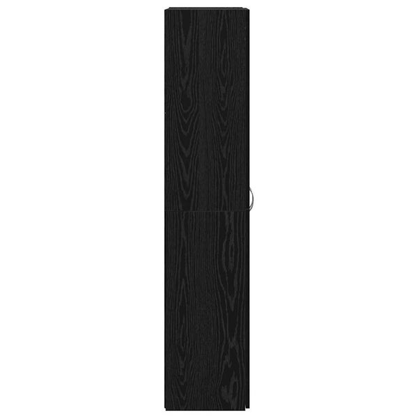 Büroschrank Schwarz Eichenoptik, 60cm
