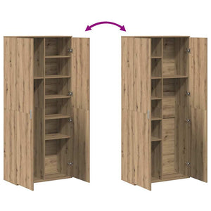 Highboard Eiche 80x35x180cm Holzwerkstoff