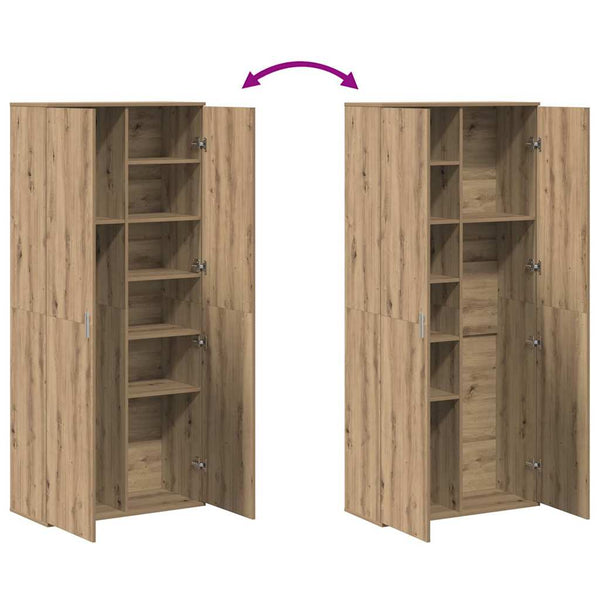 Highboard Eiche 80x35x180cm Holzwerkstoff