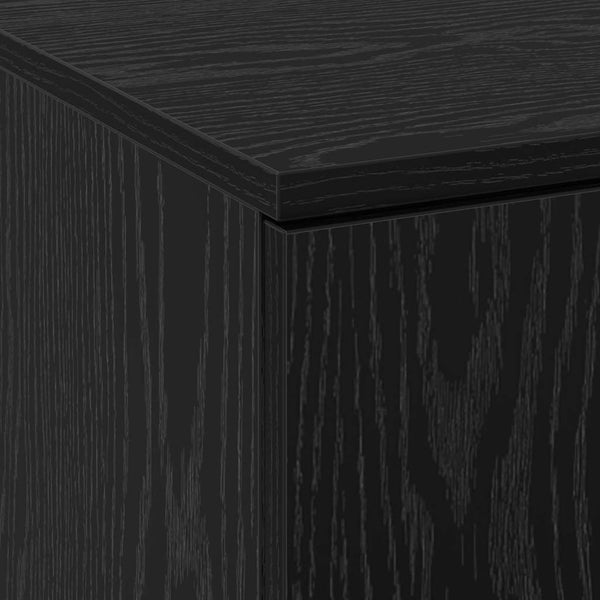 Highboard Schwarz Eichen-Optik 180 cm