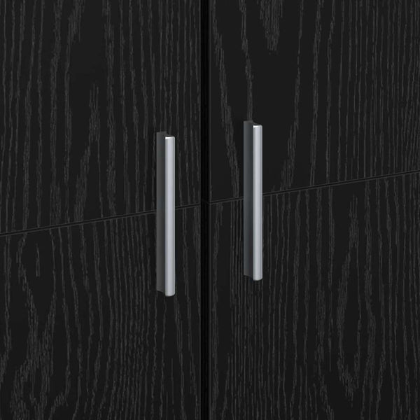 Highboard Schwarz Eichen-Optik 180 cm