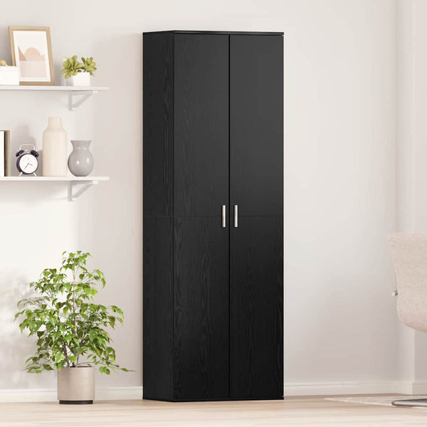 Highboard Schwarz Eichen-Optik 180 cm