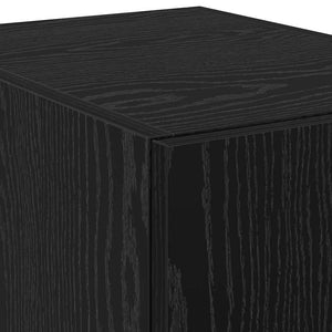 vidaXL Highboard 2 pcs Black Oak Look 30 x 42.5 x 185 cm