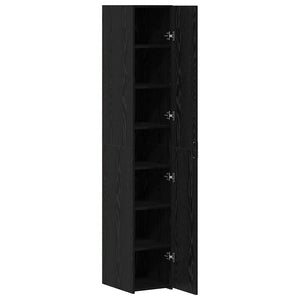 vidaXL Highboard 2 pcs Black Oak Look 30 x 42.5 x 185 cm