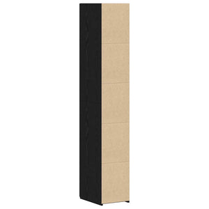 vidaXL Highboard 2 pcs Black Oak Look 30 x 42.5 x 185 cm