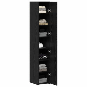 vidaXL Highboard 2 pcs Black Oak Look 30 x 42.5 x 185 cm