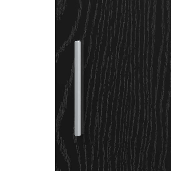 Highboard Schwarz Eichenoptik 185 cm