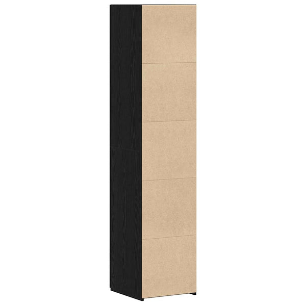 Highboard Schwarz Eichenoptik 185 cm