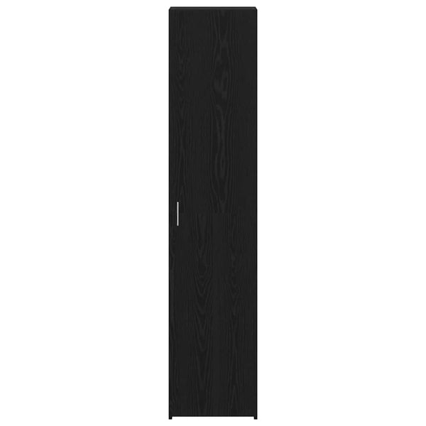 Highboard Schwarz Eichenoptik 185 cm