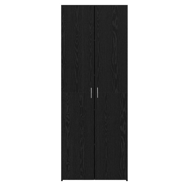 vidaXL Highboard 2 pcs Black Oak Look 70 x 42.5 x 185 cm
